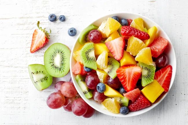 Fresh fruit salad bowl