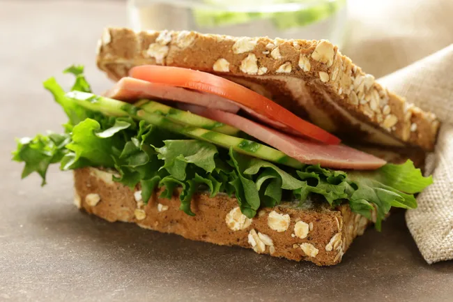 Healthy wholegrain sandwich