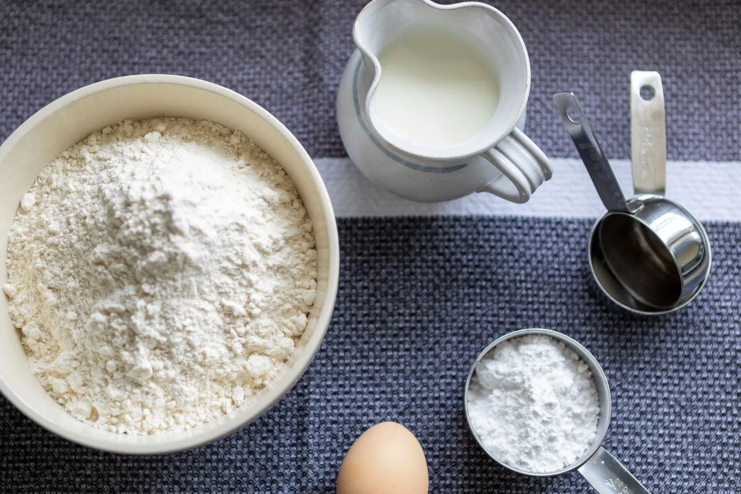 dry and wet ingredients for a recipe