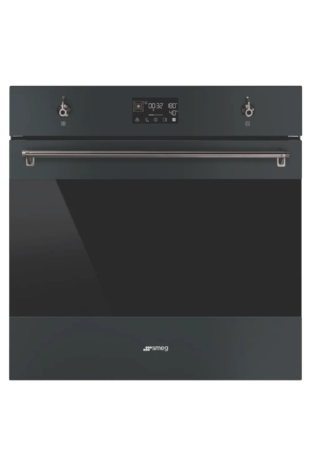 Smeg Classic 60cm Pyrolytic Steam Oven with Probe Matte Black 
