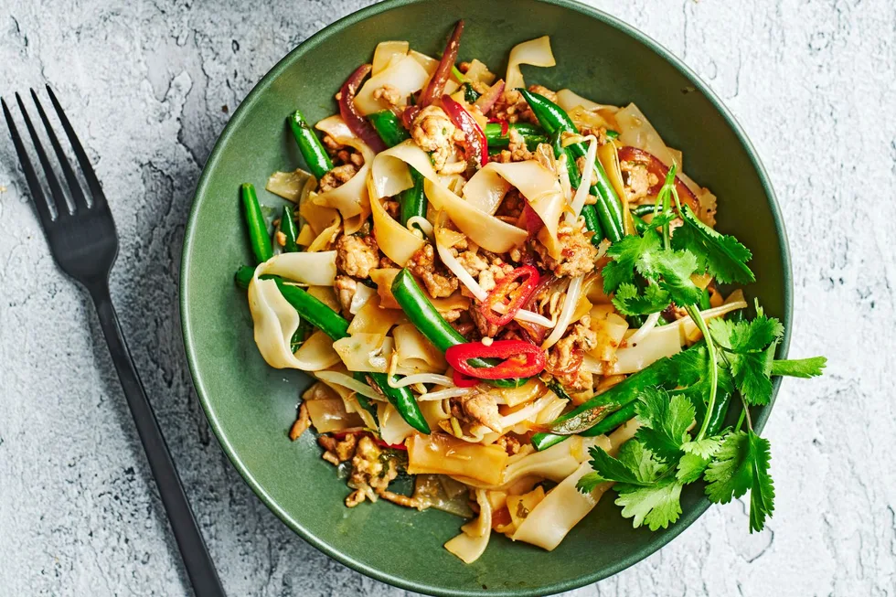 Thai Pork and Beans with Noodles