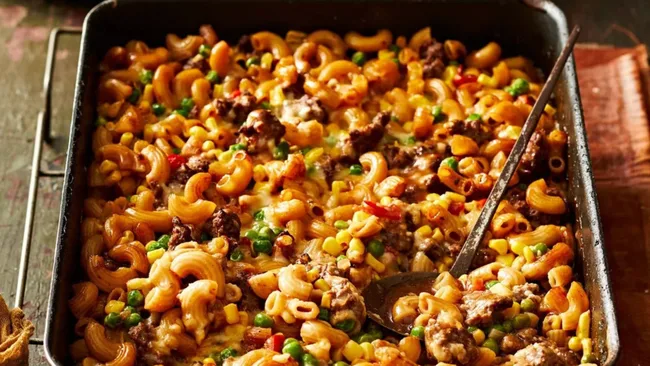 Savoury Mince Macaroni Bake