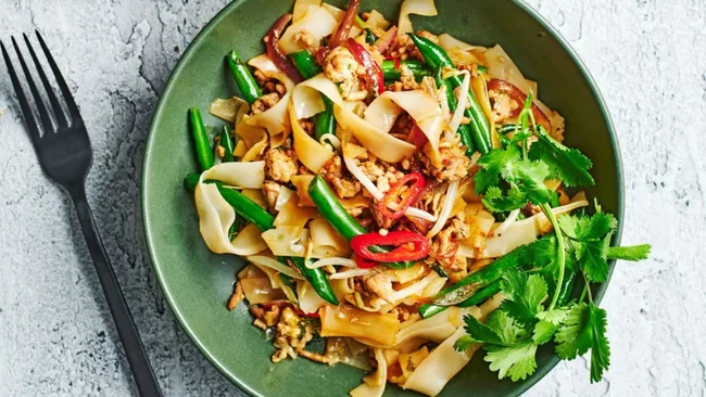 Thai Pork and Beans with Noodles