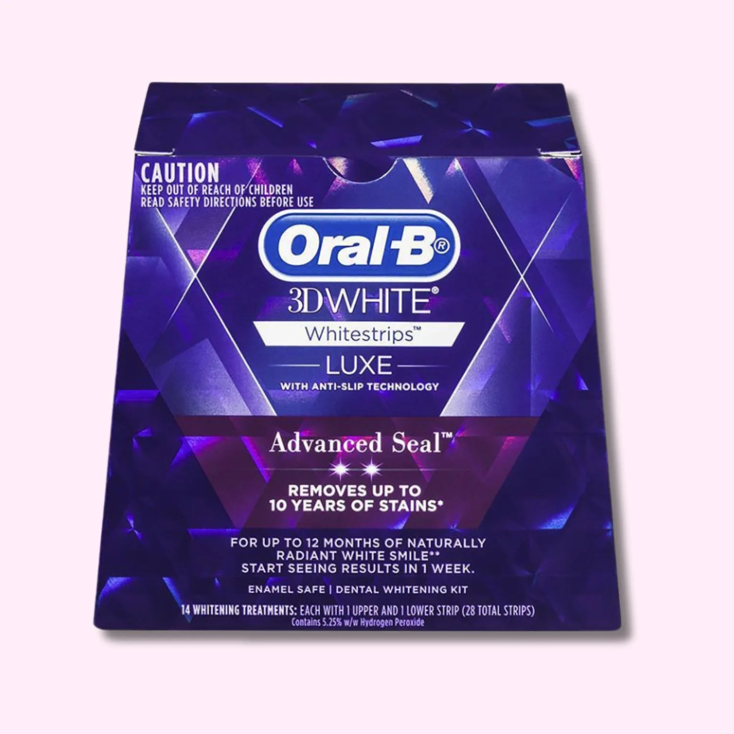 Oral B 3D White Luxe Advanced Seal 14 Teeth Whitening Treatments