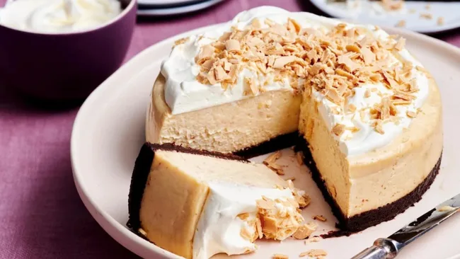 Caramilk Hokey Pokey Slow Cooker Cheesecake