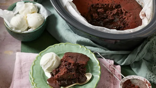 Gooey Chocolate Slow Cooker Dump Cake