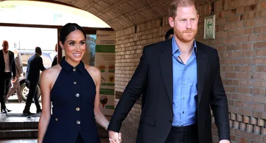 Prince Harry and Meghan together during The Duke and Duchess of Sussex's Colombia Visit on August 15, 2024 in Bogota, Colombia.