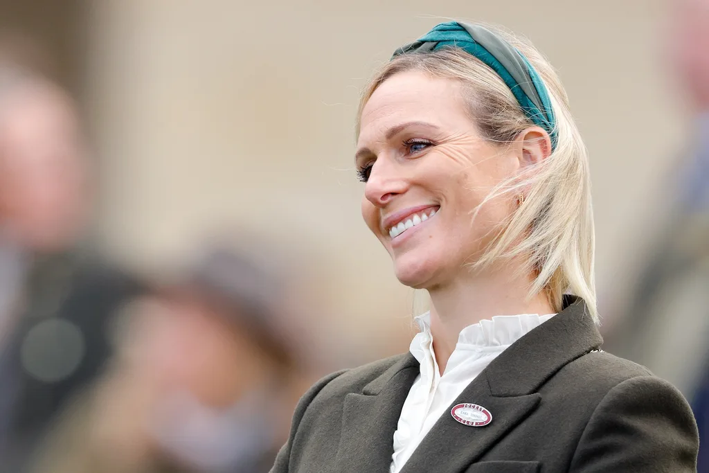 Zara Tindall in a stylish outfit at day 2 of The November Meeting at Cheltenham Racecourse on November 16, 2024.