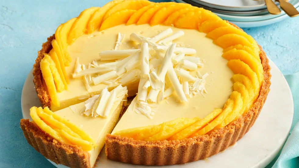 Mango Panna Cotta Tart