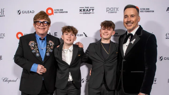 Meet Sir Elton John&rsquo;s teenage sons Zachary and Elijah