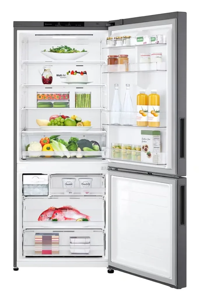 LG fridge with door open