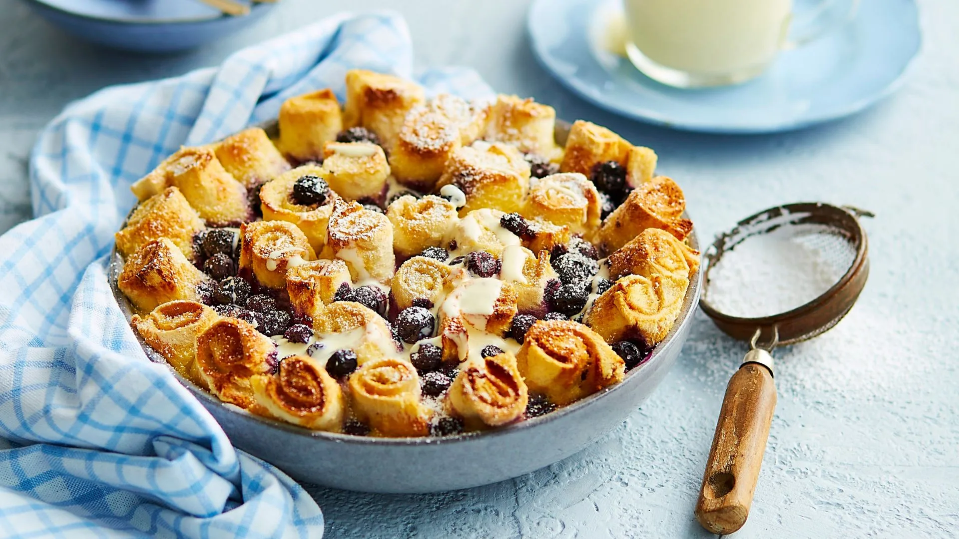 Blueberry Apricot Roly Poly Pudding