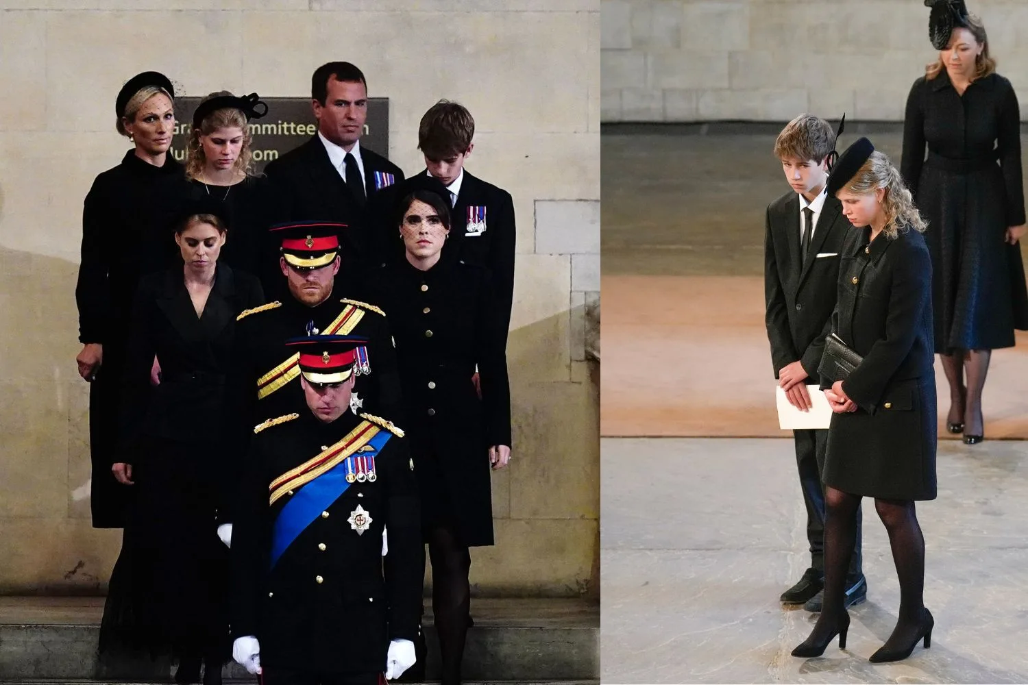 queen elizabeth grandchildren funeral