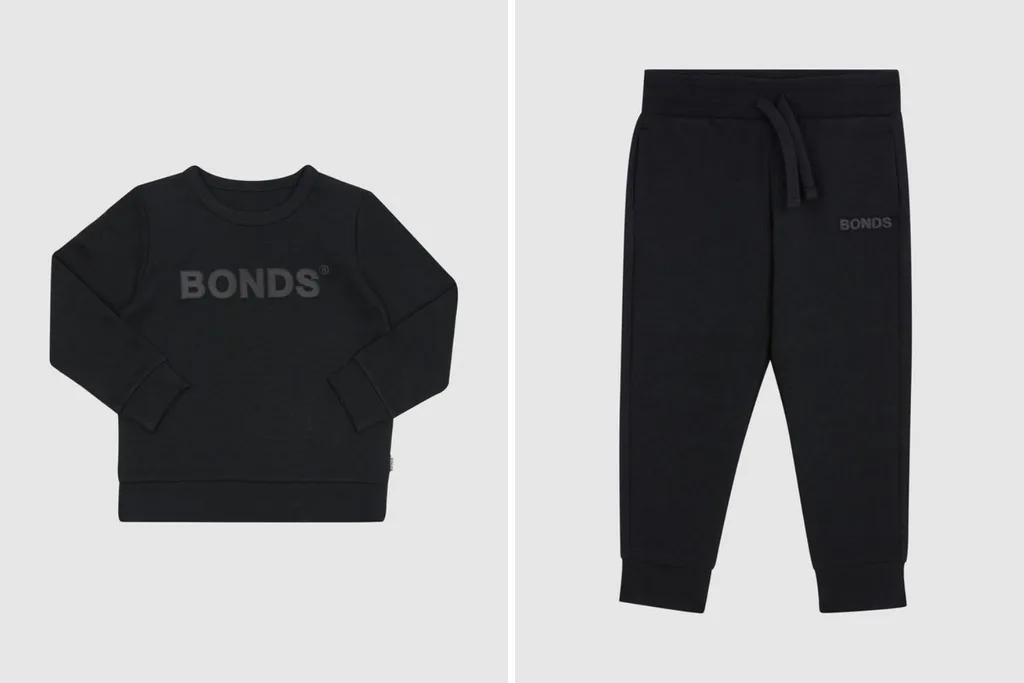 bonds kids black tracksuit set