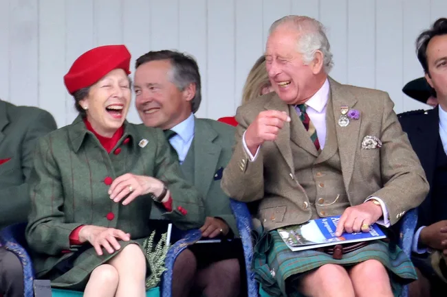princess anne and king charles laughing