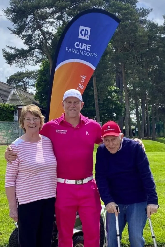 mike tindall with his parents