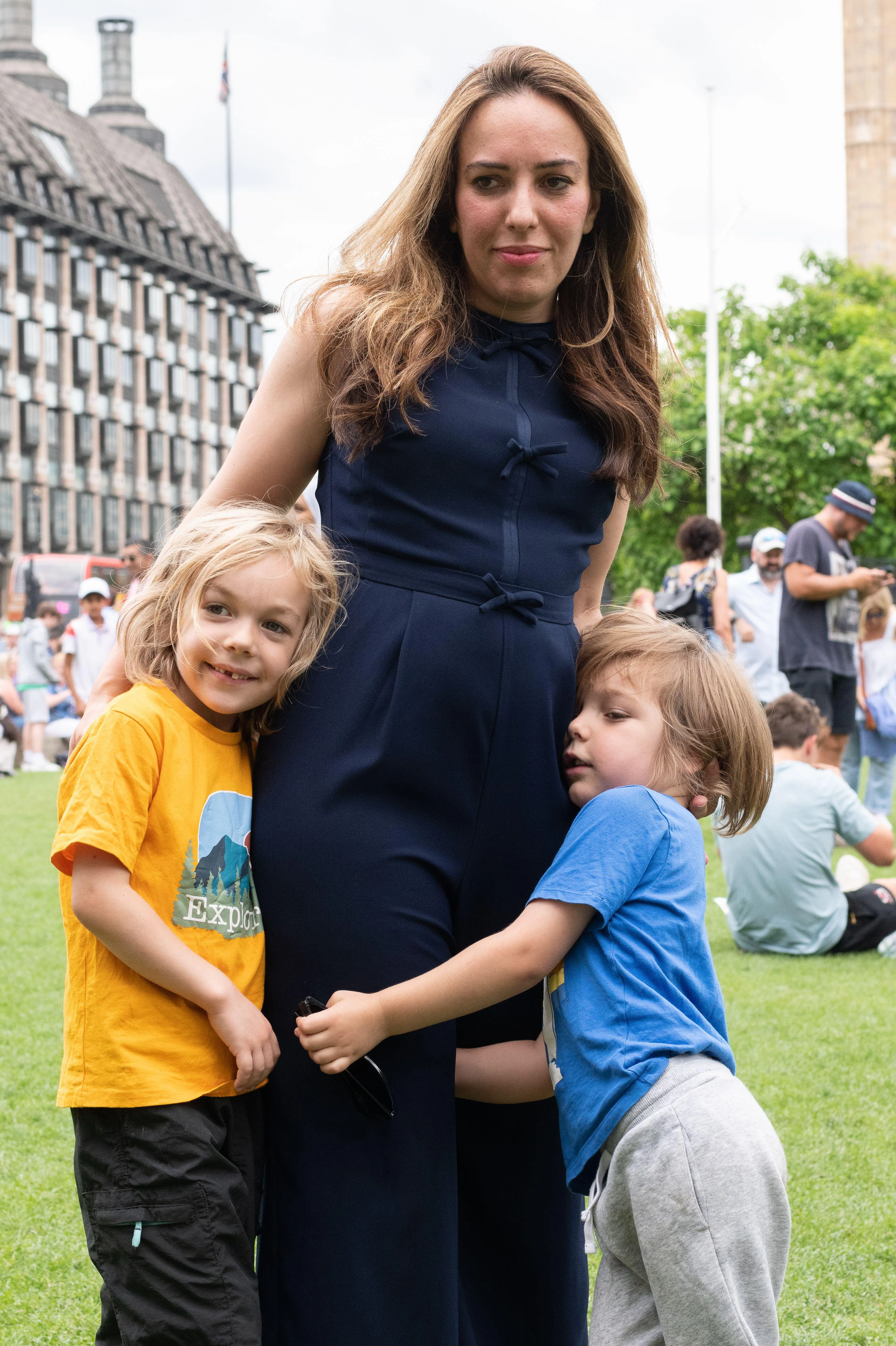 Stella Assange and her two sons