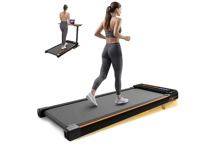 The ACTFLAME Walking pad under desk portable treadmill.