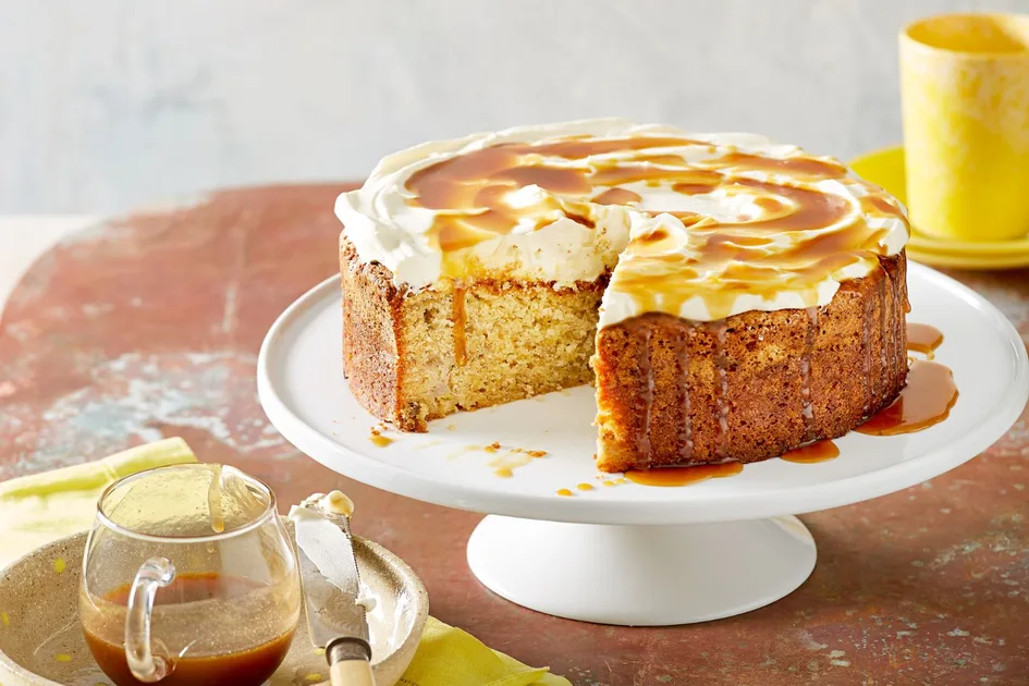 Banana Almond Cake with Toffee Sauce | New Idea