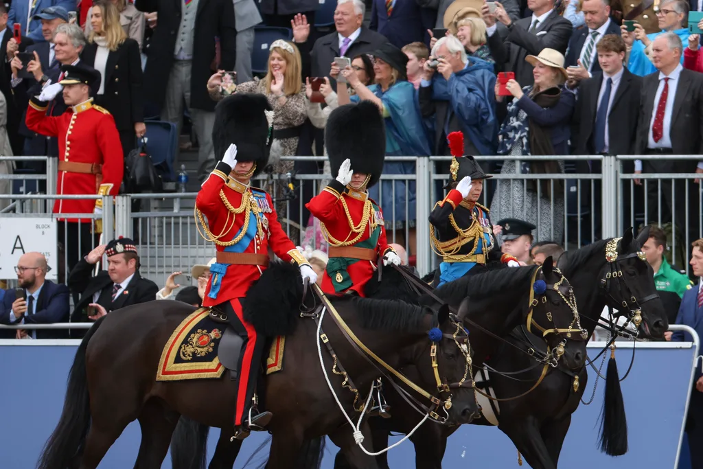 prince william prince edward princess anne trooping the colour 2024