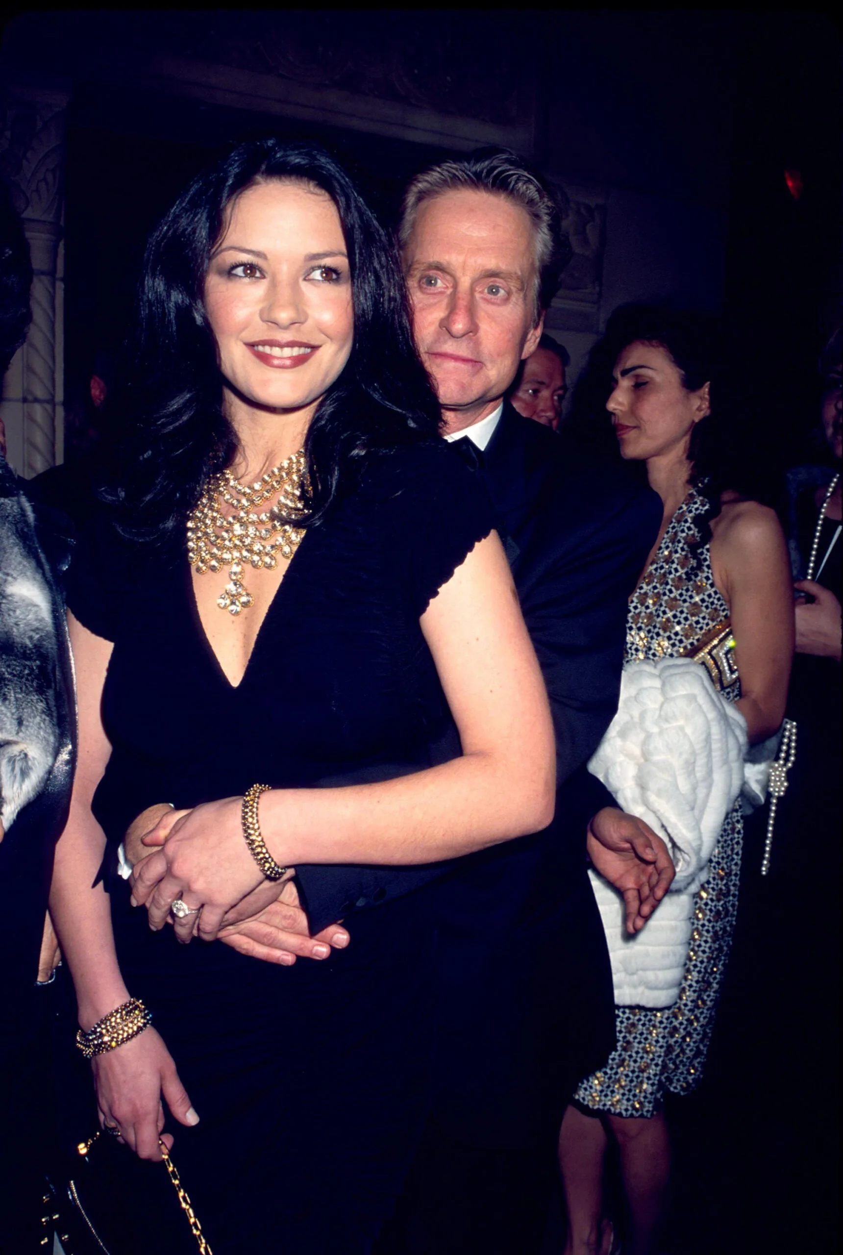 380851 01: FILE PHOTO: Actors Catherine Zeta-Jones and Michael Douglas attend the 17th Annual Night Of Stars 2000: Salute To Icons Of Design October 24, 2000 in New York City. The couple are getting married November 18, 2000 at New York's Plaza Hotel. (Photo by Robin Platzer/Liaison)