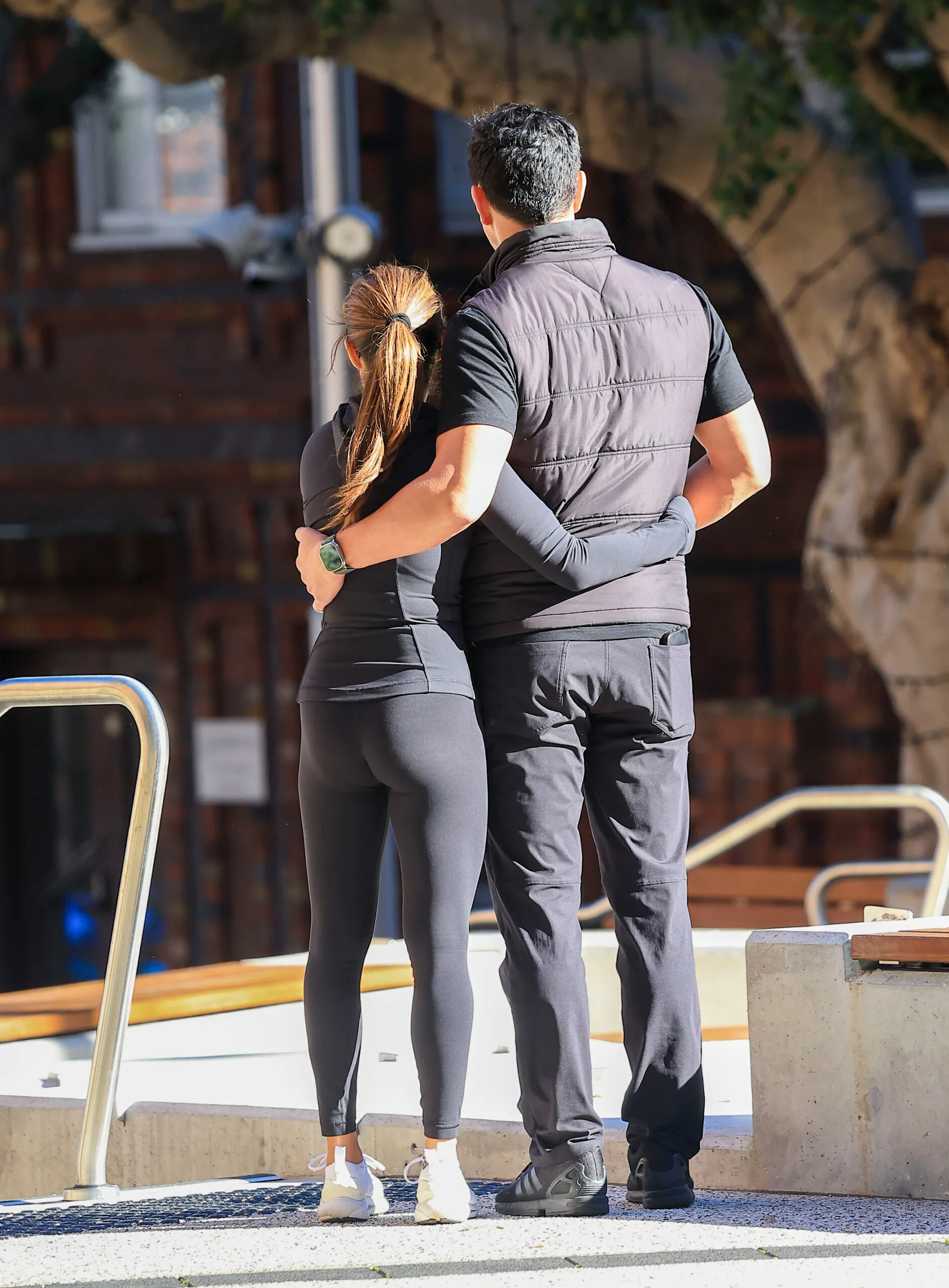 On and Off screen couple, Home & Away's James Stewart and Ada Nicodemou enjoy the long weekend public holiday together, with James' daughter Scout. James and Ada were spotted out on a morning walk with Scout, 12, heading to the local cafe near James’ Coogee home. EXCLUSIVE 10 June 2024 ©MEDIA-MODE.COM