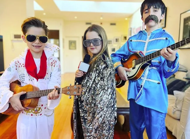 david campbells kids dressed up for bookweek