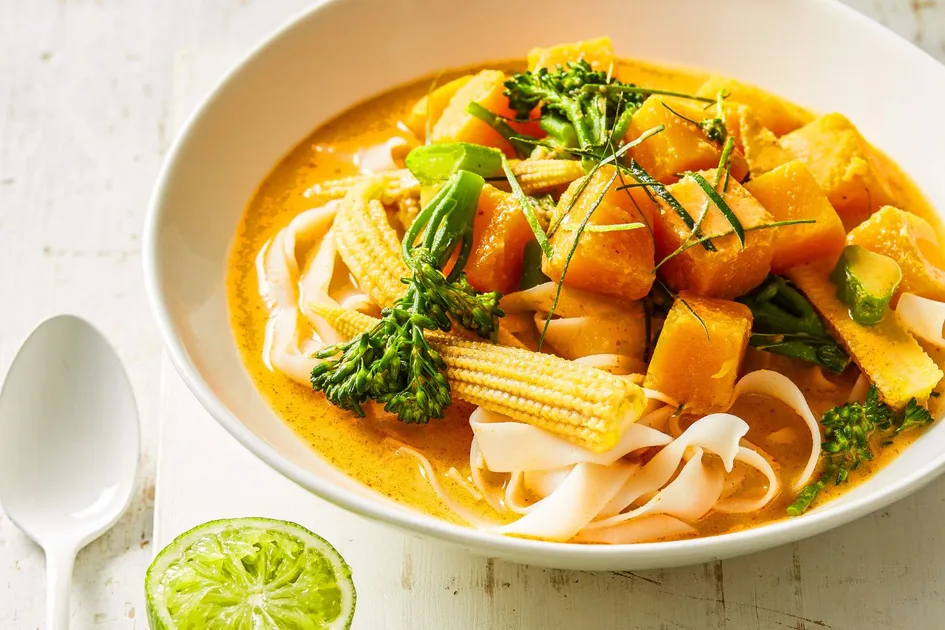 Vegetable Coconut Curry Noodle Bowls | New Idea