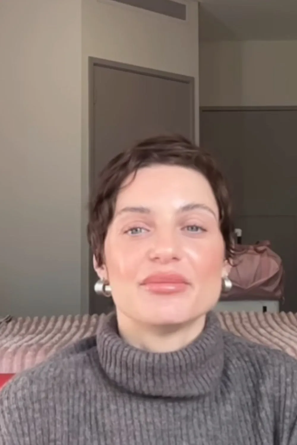 domenica calarco in mental health ward with short brown hair