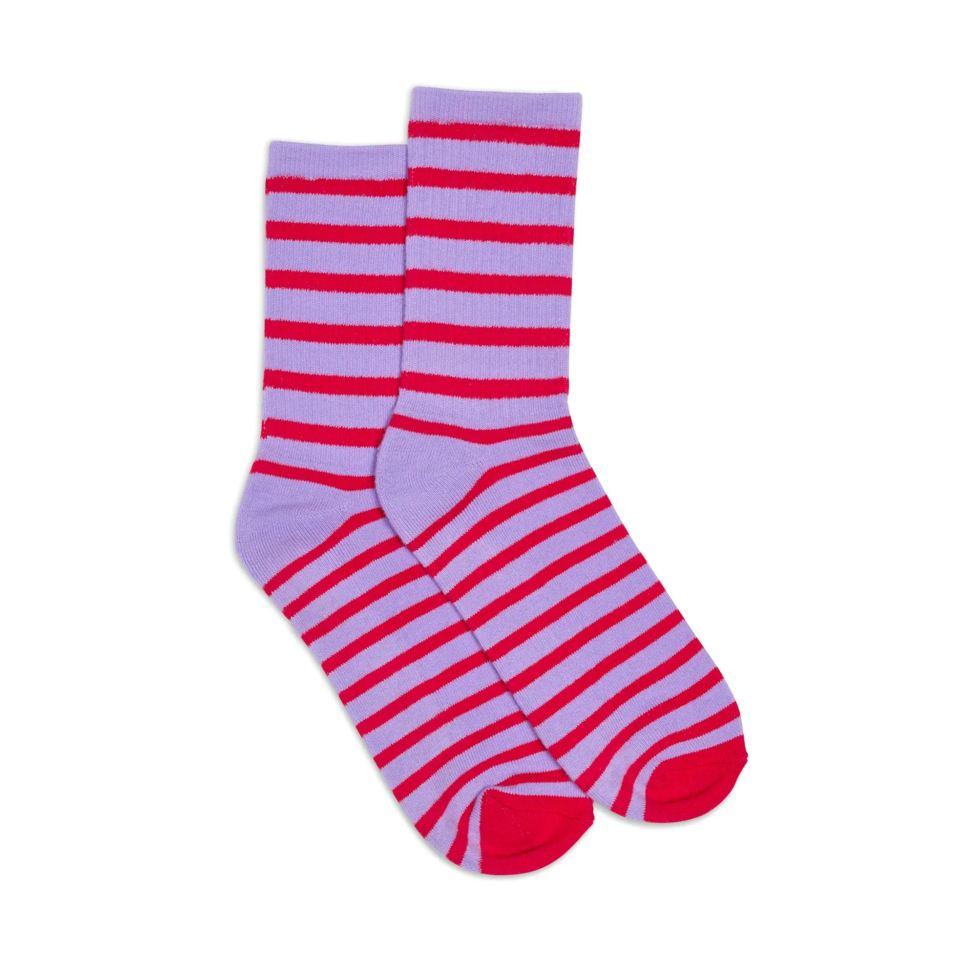 purple and red striped socks from hommey