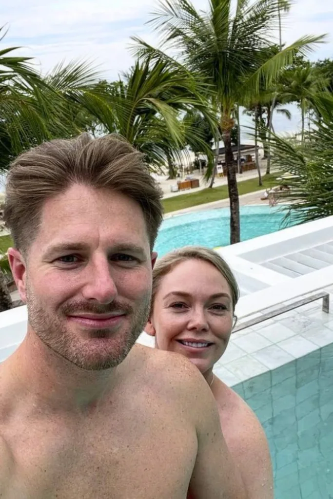 bryce ruthven and melissa rawson in a pool thailand