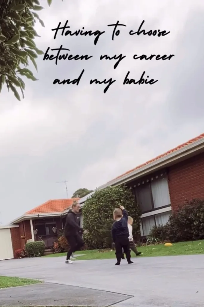 melissa rawson instagram post playing with her kids in the front yard
