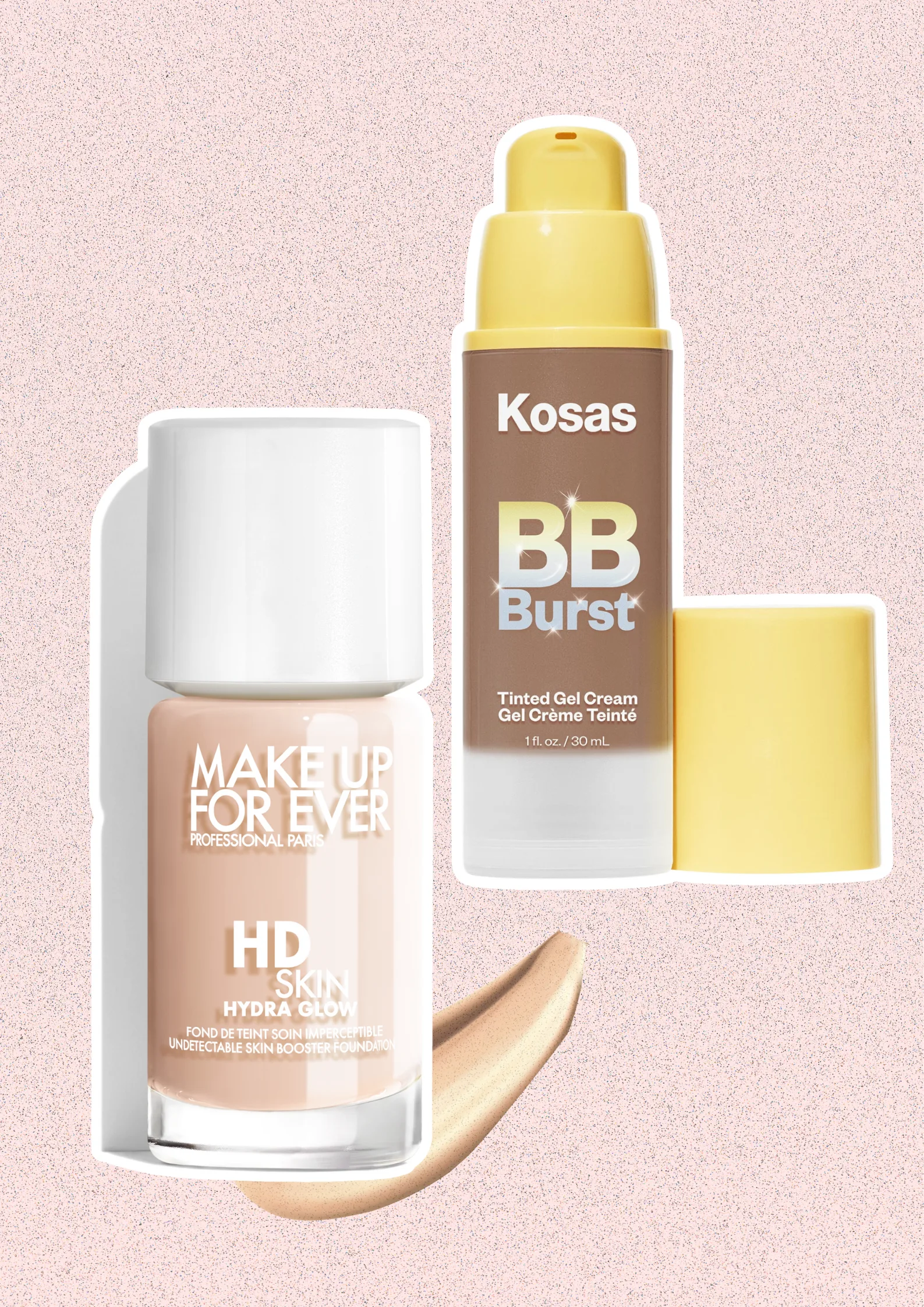 Bottles of foundation