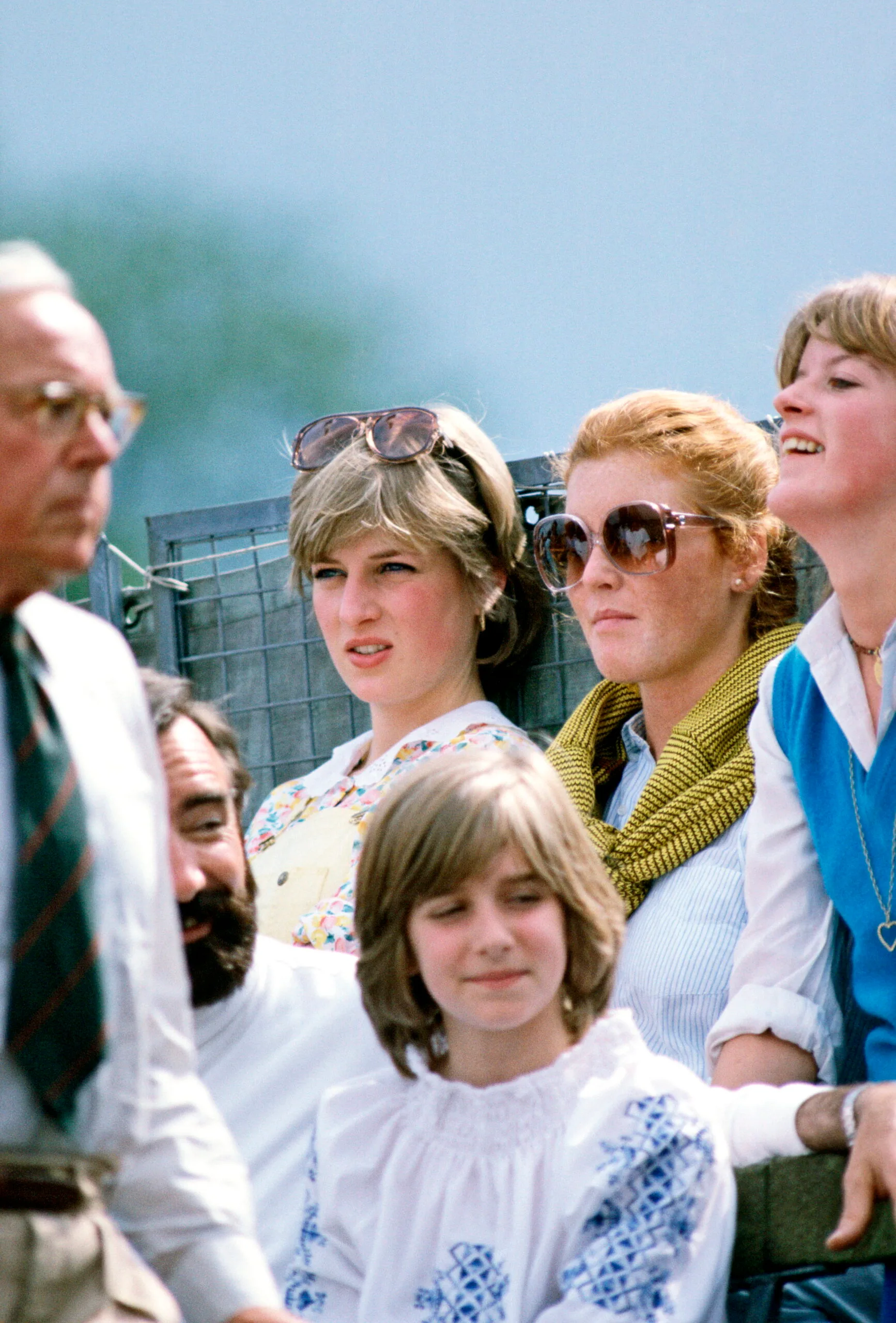 COWDRAY, UNITED KINGDOM - JULY 12: Sarah Ferguson (duchess Of York) And Lady Diana Spencer (princess Diana) Watching Polo At Cowdray Park Polo Club. (Photo by Tim Graham Photo Library via Getty Images)