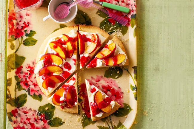 Nectarine and Raspberry Shortcake