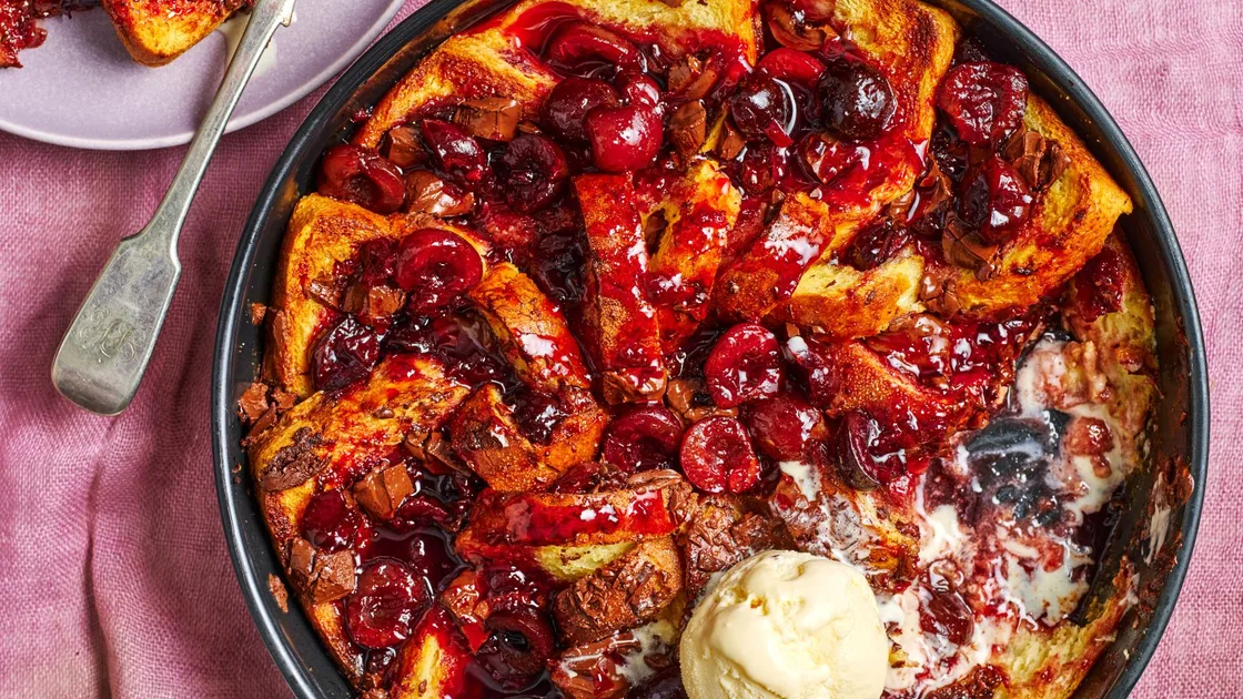 A must try Black Forest Bread and Butter Pudding recipe | New Idea