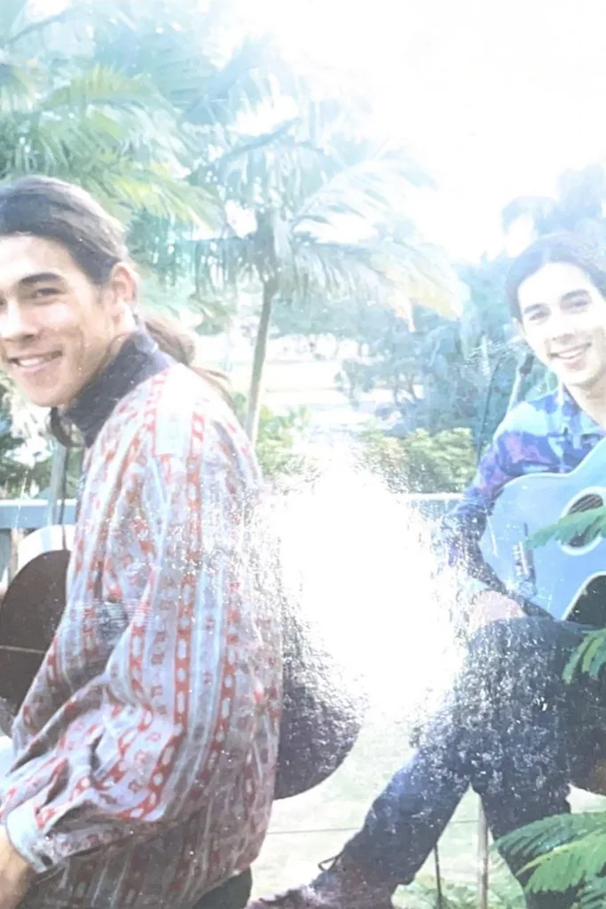 james stewart and nick stewart playing the guitar when they were young