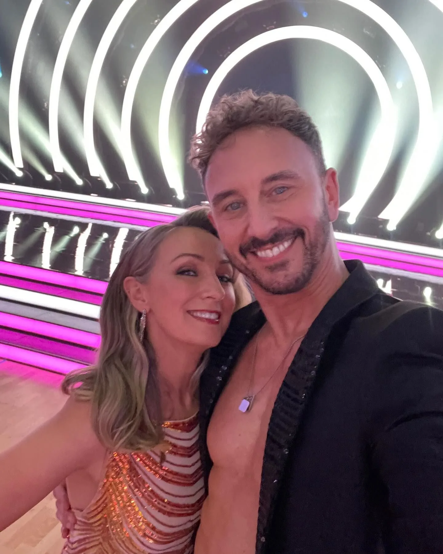 lisa mccune and her dance partner ian waite on dancing with the stars