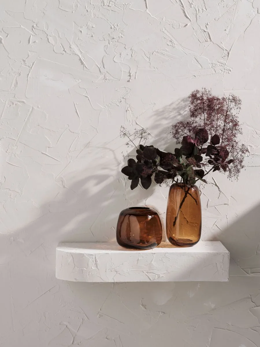 Indiana Amber Vase 22cm