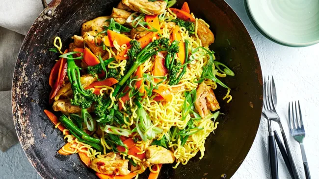 Singapore Chicken and Noodles