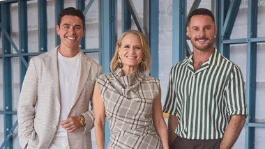The Block 2025 judges Shayna Blaze, Marty Fox and Darren Palmer