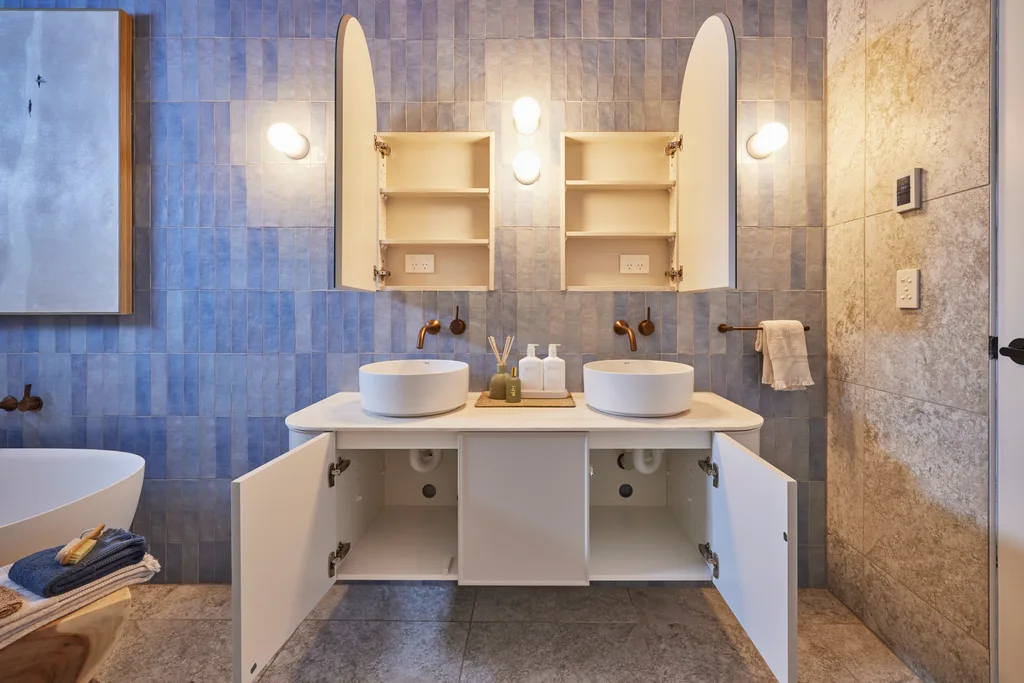 week one guest bathroom room reveal the block 2024 kristian and mimi