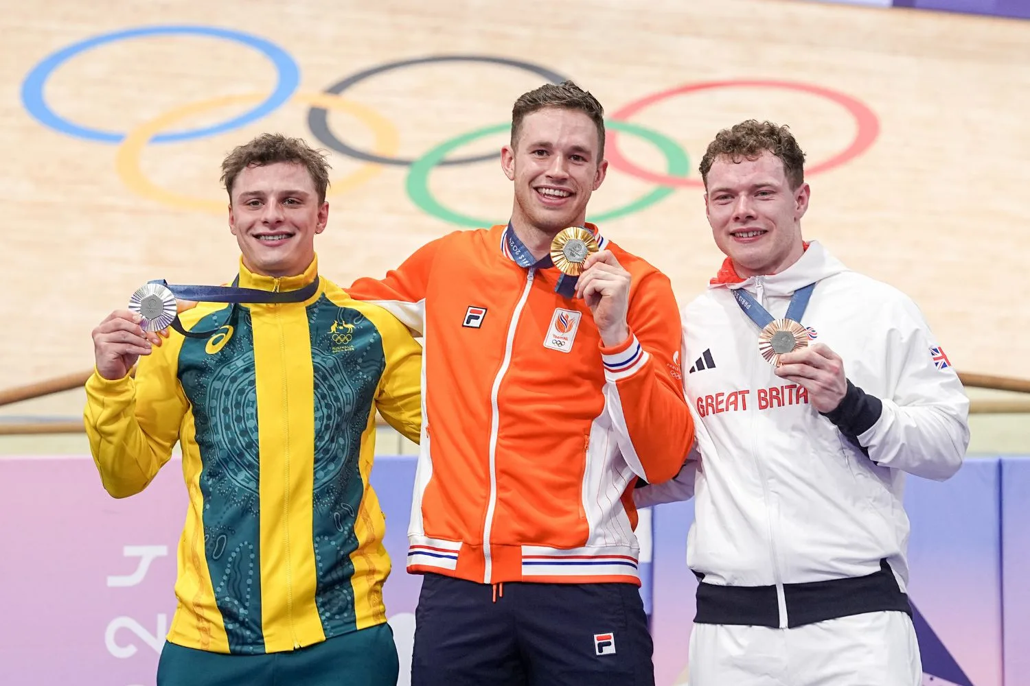 Matthew Richardson Harrie Lavreysen and Harrie Lavreysen olympics cycling