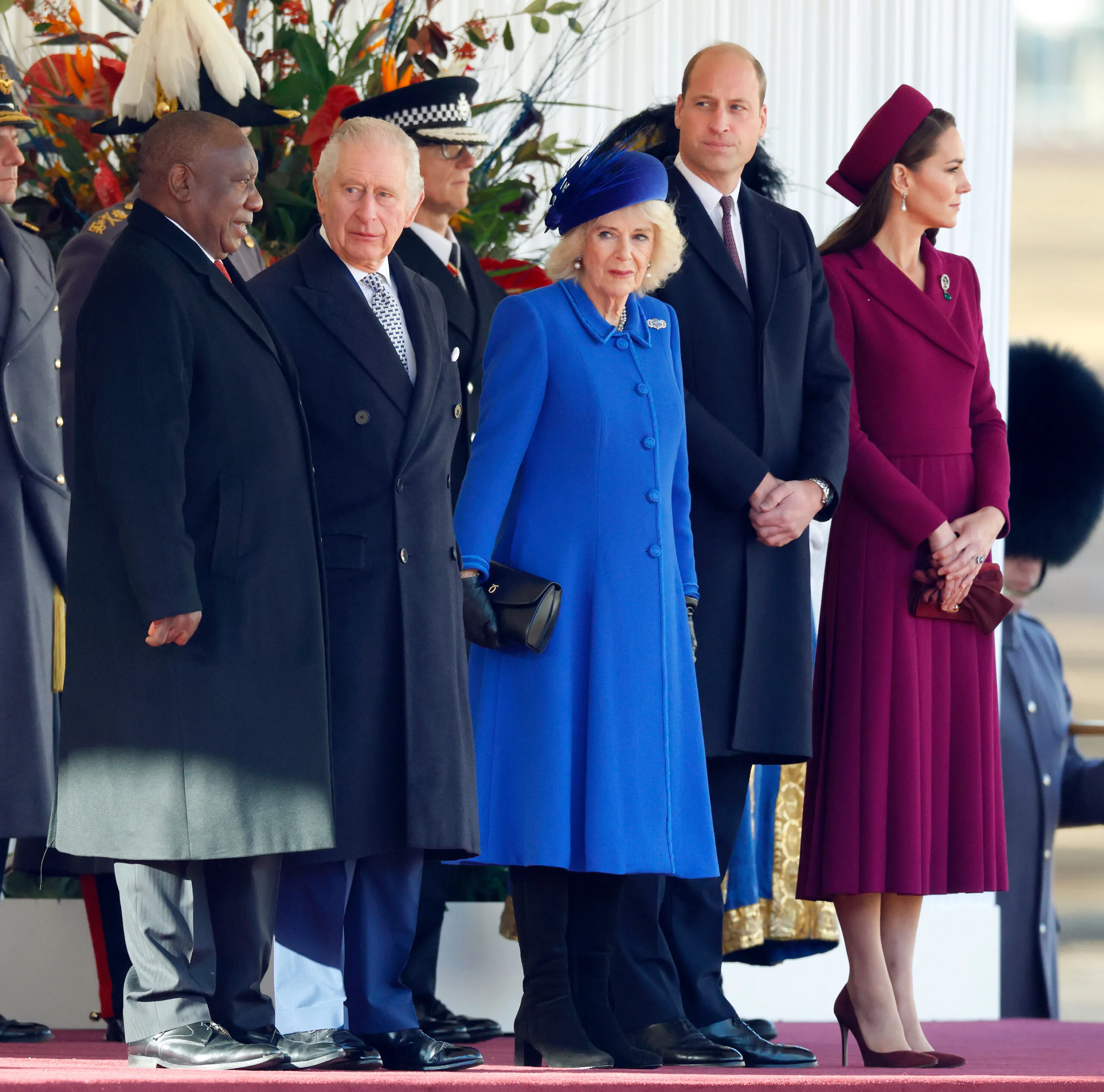 King Charles Queen Camilla Prince William and the Princess of Wales.