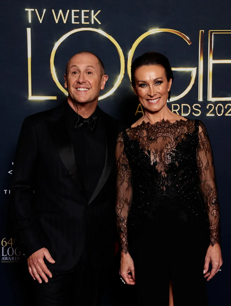 Larry Emdur and his wife Sylvie attend the 64th TV WEEK Logie Awards