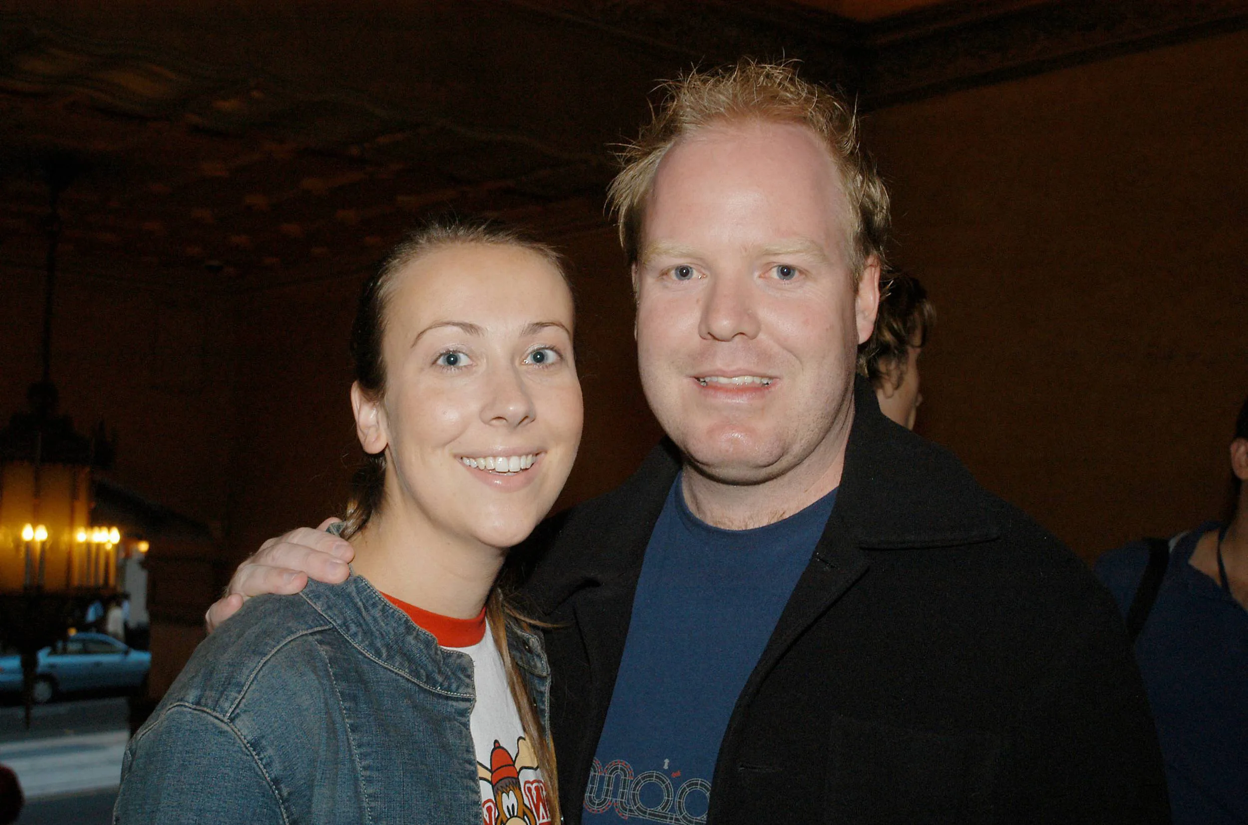 MELBOURNE - MARCH 24:  Radio/television personality Peter Helliar and wife Bridget arrive at the regent theatre for the Melbourne International Comedy Festival Gala 2004 - Melbourne, Victoria, Australia. (Photo by Regis Martin/Getty Images).