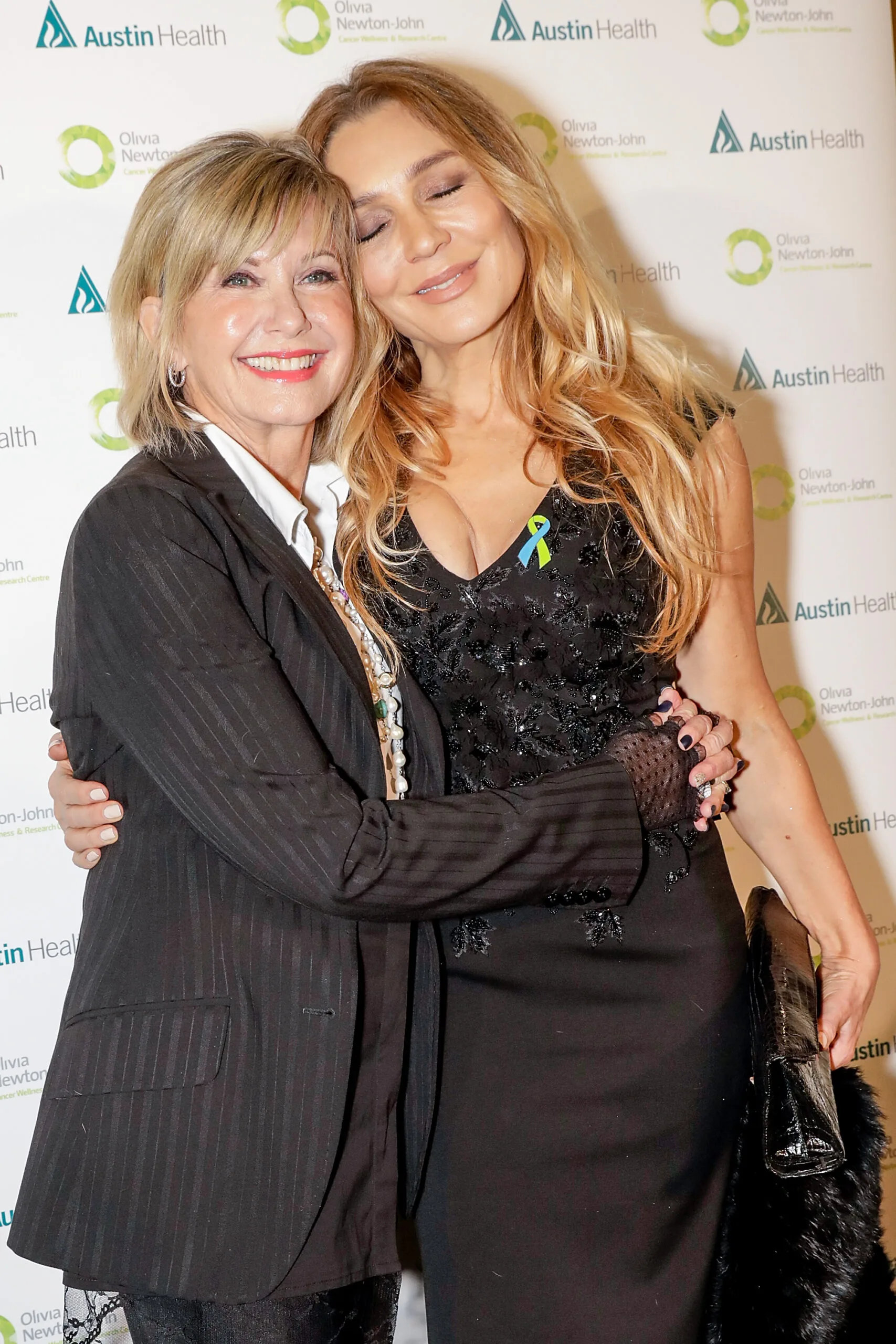 MELBOURNE, AUSTRALIA - SEPTEMBER 08:  Olivia Newton John and Tottie Goldsmith attends the Olivia Newton-John Gala Red Carpet at Crown Palladium on September 8, 2017 in Melbourne, Australia.  (Photo by Sam Tabone/WireImage)