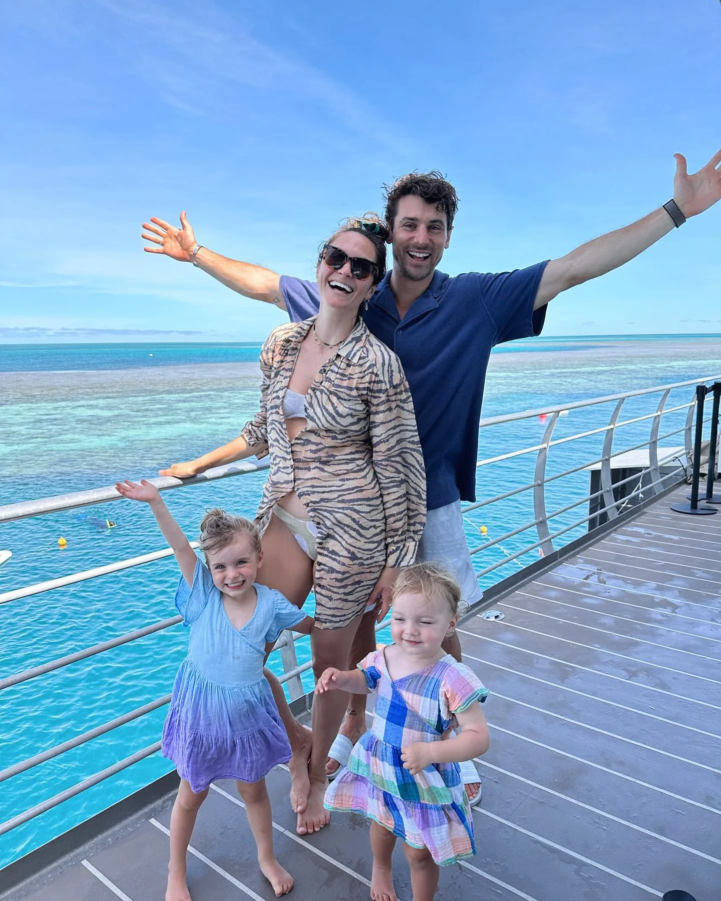 matty j and laura byrne and their kids marlie-mae and lola
