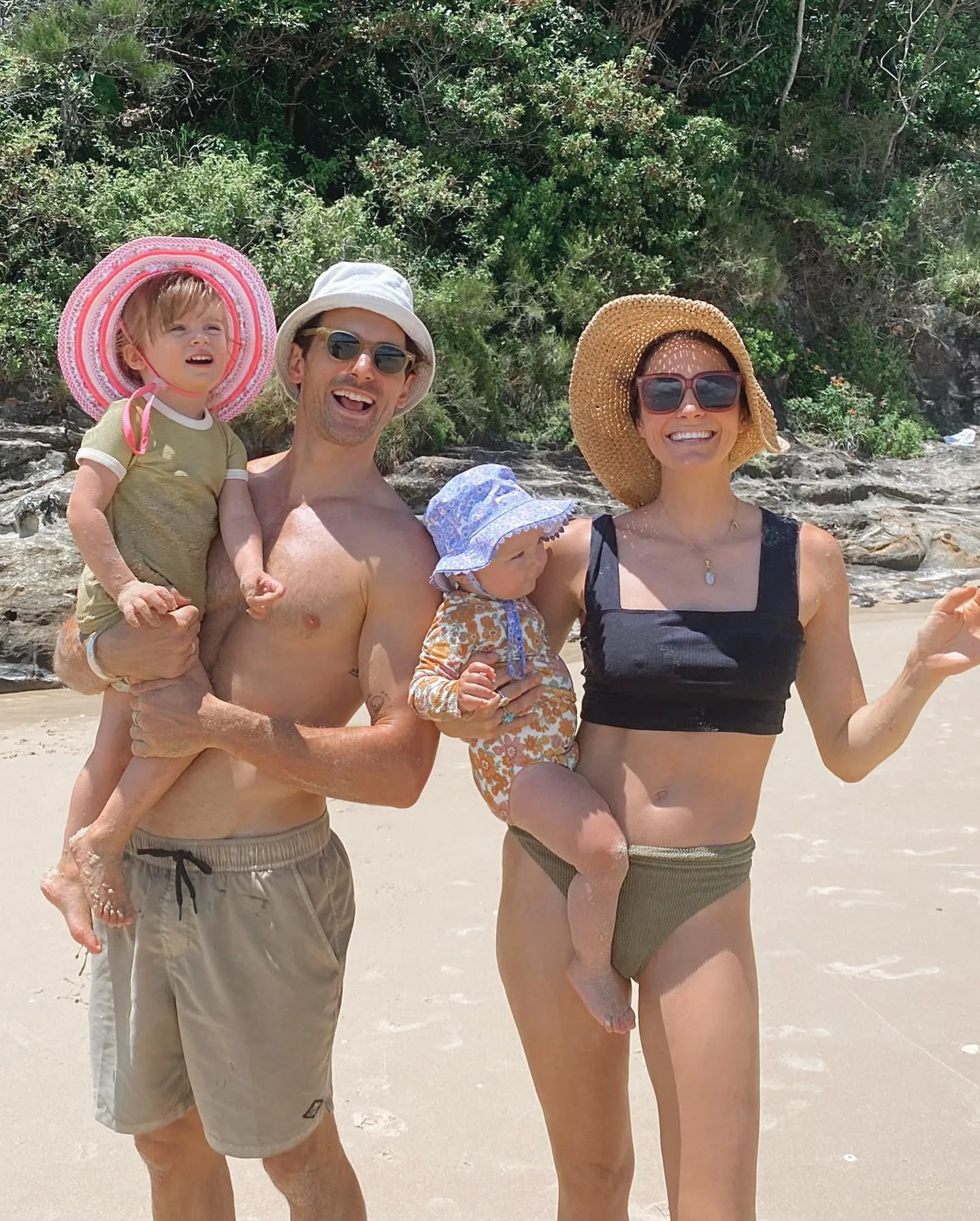 matty j and laura byrne and their kids marlie-mae and lola