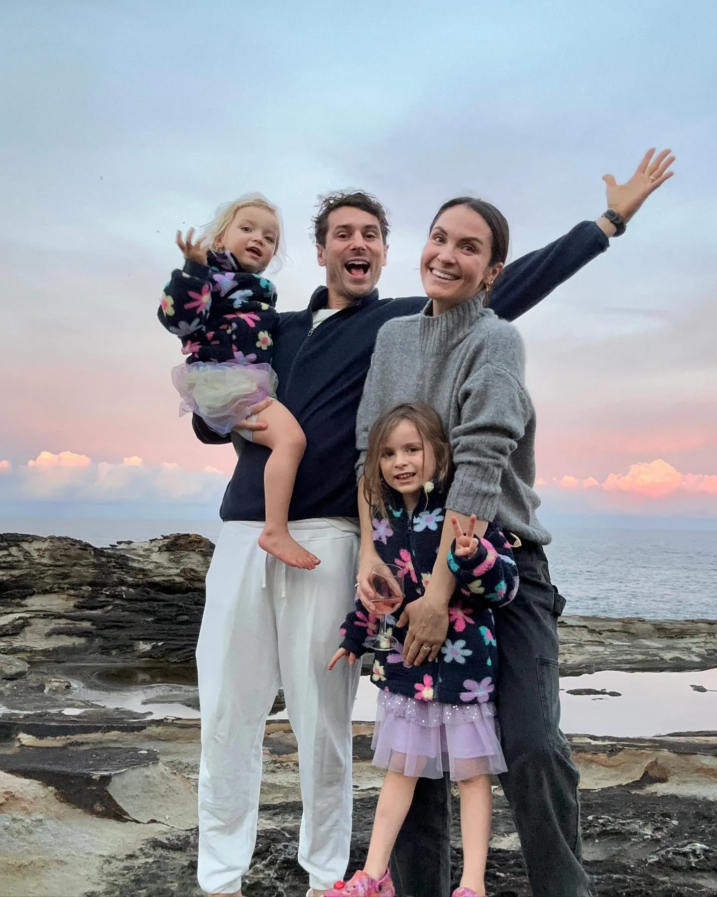 matty j and laura byrne and their kids marlie-mae and lola